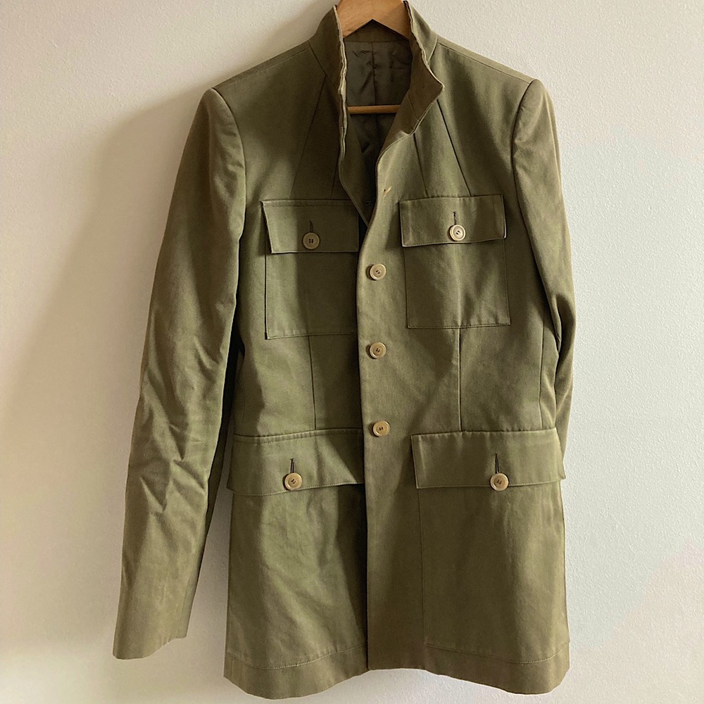Military Jacket - Worn Olive Green - true vintage, designer